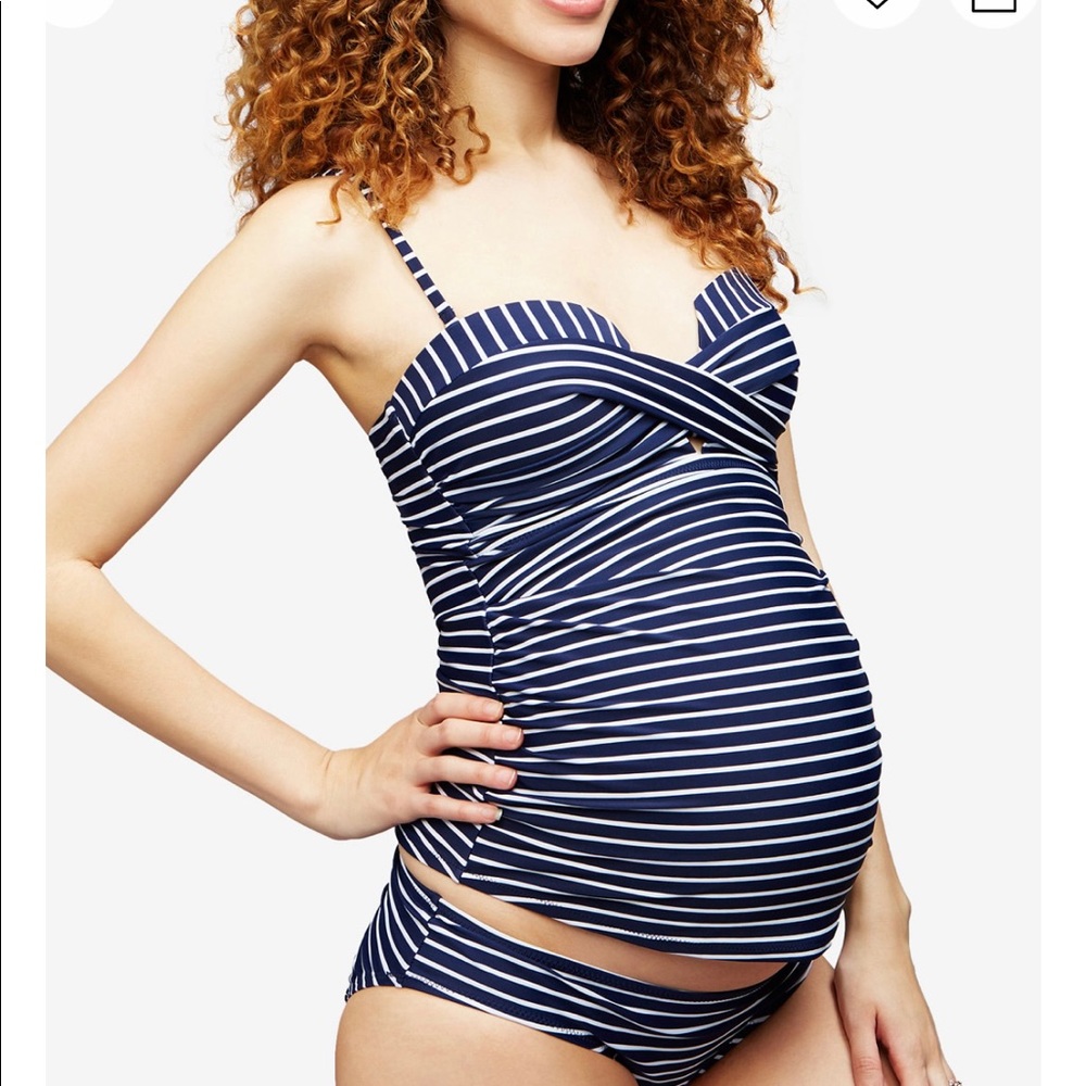 NWT A Pea in the Pod Maternity Tankini Top